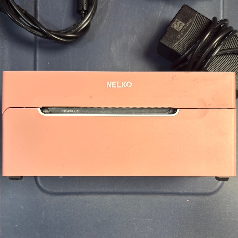 Elk Pink Label Printer with Accessories